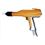 Manual powder spraying gun